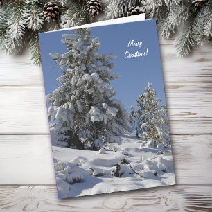 Festiva Tarjeta de Navidades de Nieve de Colorado