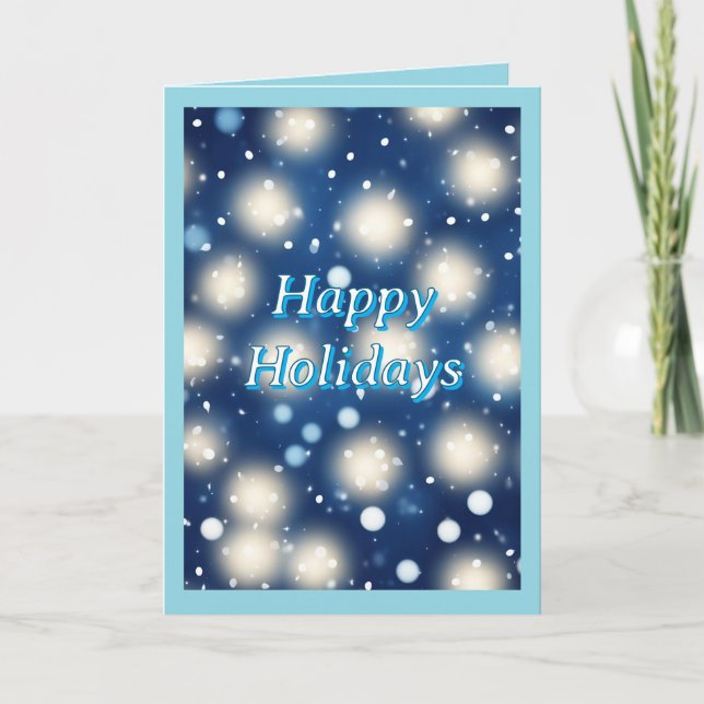 Festiva Tarjeta de Navidades de nieve y magia (Anverso)