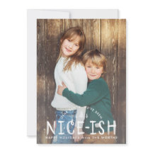 Tarjeta de Navidades de niños graciosos o travieso