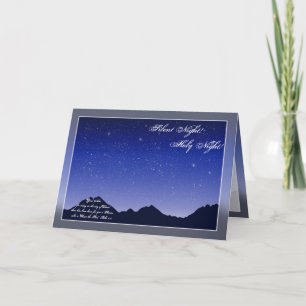 Festiva Tarjeta de Navidades de Noche Santa Silenciosa