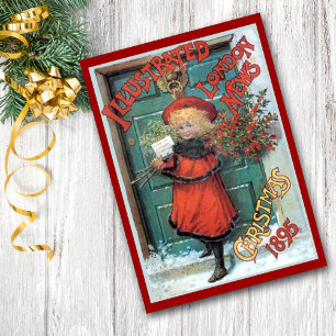 Festiva Tarjeta de Navidades de noticias de Londres de 189