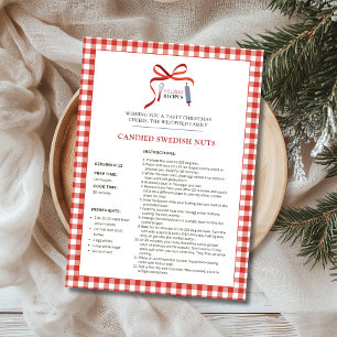 Festiva Tarjeta de Navidades de nueces suecas de recetas n
