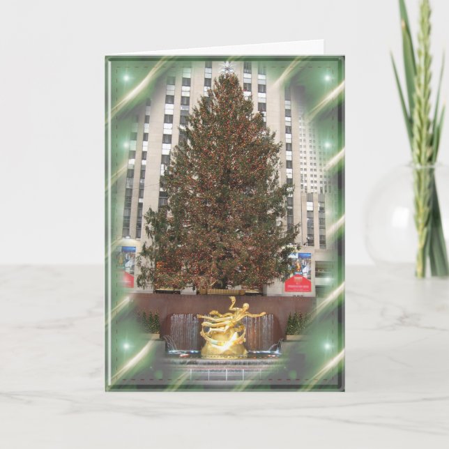 Festiva Tarjeta de Navidades de Nueva York (Anverso)