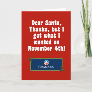 Festiva Tarjeta de Navidades de Obama