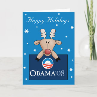 Festiva Tarjeta de Navidades de Obama