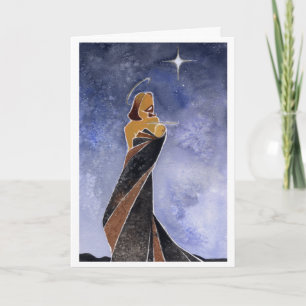 Festiva Tarjeta de Navidades de oración del padre
