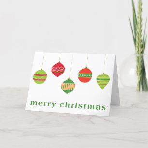 Festiva Tarjeta de Navidades de ornamentos