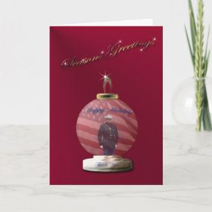 Festiva Tarjeta de Navidades de ornamentos marinos