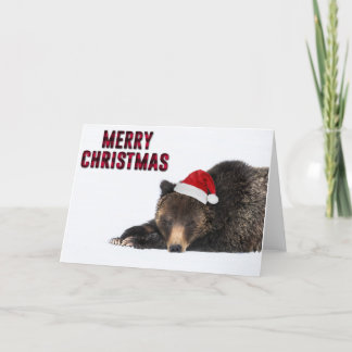 Festiva Tarjeta de Navidades de oso