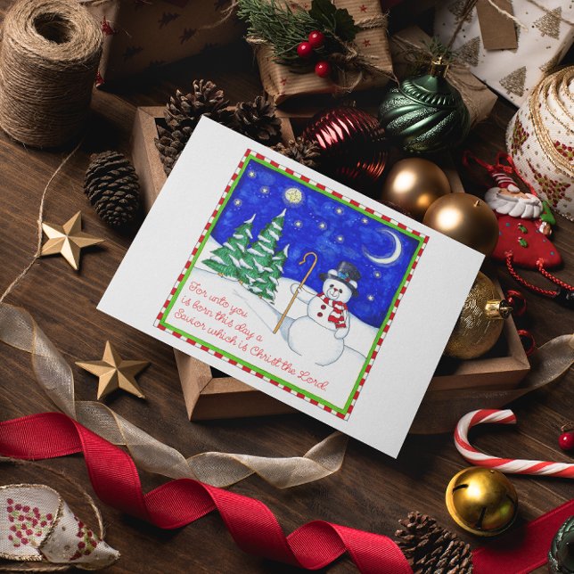 Festiva Tarjeta de Navidades de oso de nieve (Subido por el creador)