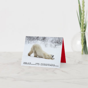Festiva Tarjeta de Navidades de oso polar