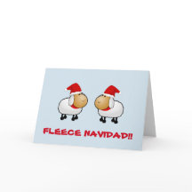 Tarjeta de Navidades de ovejas divertidas personal