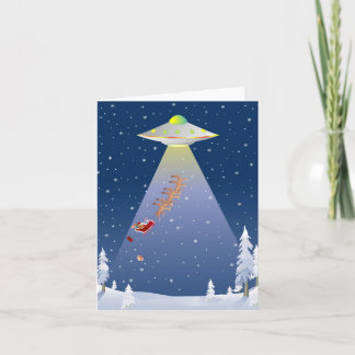 Festiva Tarjeta de Navidades de OVNI