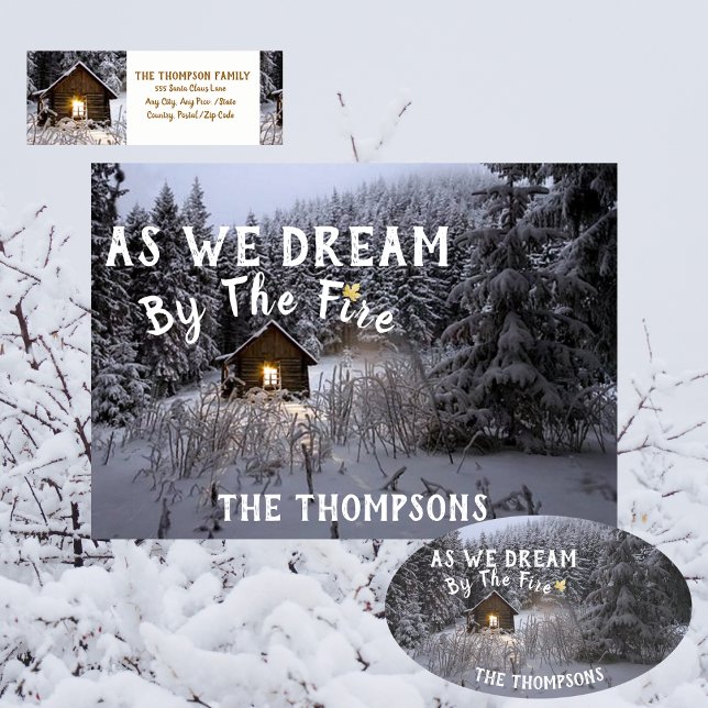 Festiva Tarjeta de Navidades de países rusos con nombre (Rustic Country Christmas - Card
Add the Matching Sticker and Return Address Label)