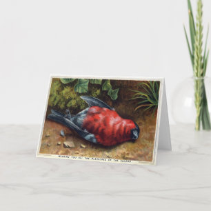 Festiva Tarjeta de Navidades de pájaros muertos de Victori