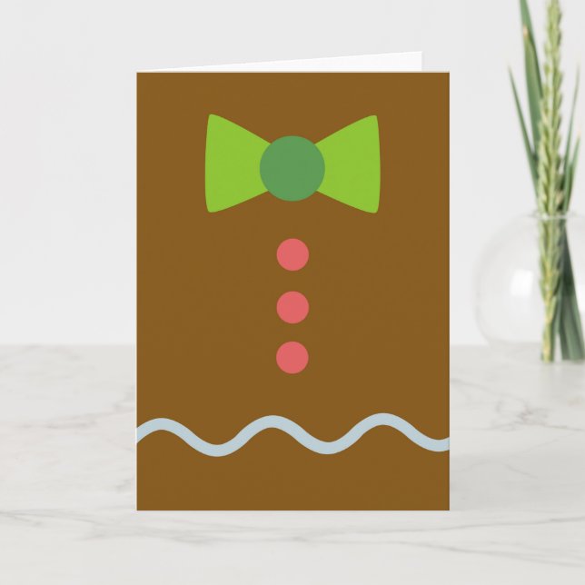 Festiva Tarjeta de Navidades de pan de jengibre (Anverso)
