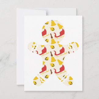 Festiva Tarjeta de Navidades de pan de jengibre