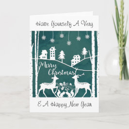 Festiva Tarjeta de Navidades de papel