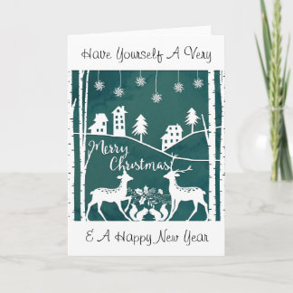 Festiva Tarjeta de Navidades de papel