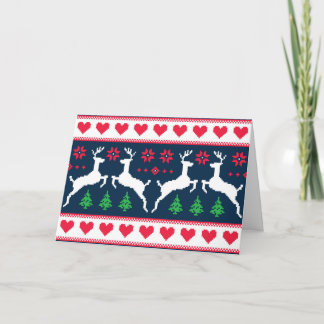 Festiva Tarjeta de Navidades de patrón de invierno sin inc