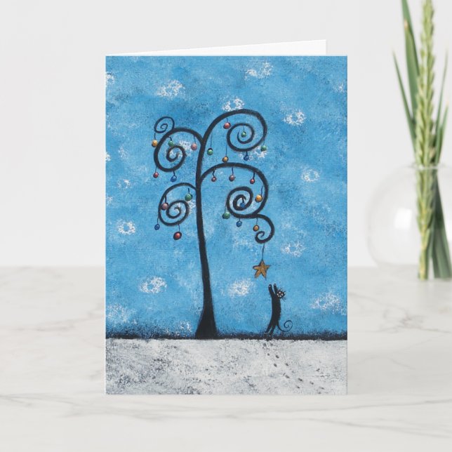 Festiva Tarjeta de Navidades de pequeños milagros (Anverso)