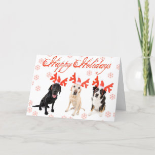 Festiva Tarjeta de Navidades de perro