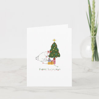 Festiva Tarjeta de Navidades de perro