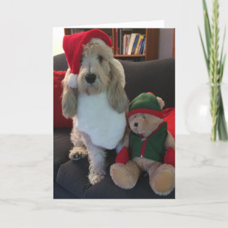 Festiva Tarjeta de Navidades de perro