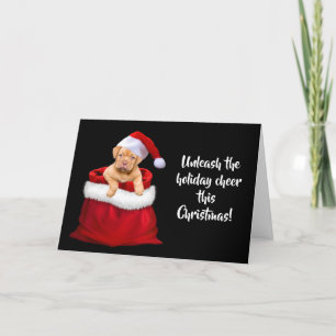 Festiva Tarjeta de Navidades de perros adorables