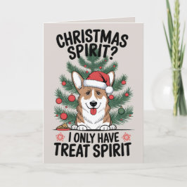 Festiva Tarjeta de Navidades de perros divertidos de Corgi