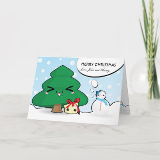Festiva Tarjeta de Navidades de personajes de dibujos anim