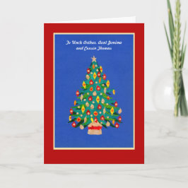 Festiva Tarjeta de Navidades de personalizable - Árbol de