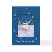 Tarjeta de Navidades de personalizable, Ballerina 