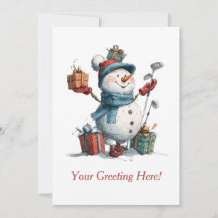 Festiva Tarjeta de Navidades de personalizable para golfis
