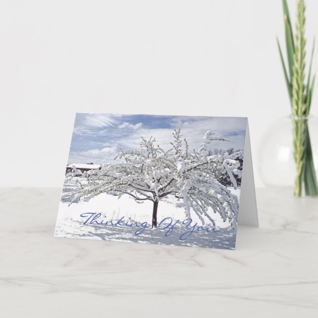 Festiva Tarjeta de Navidades de personalizable/Pensamiento (Anverso)