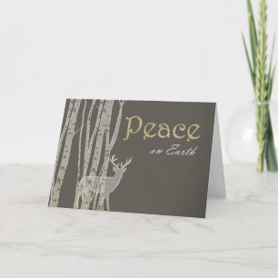 Festiva Tarjeta de Navidades de Personalizados de Paz de B