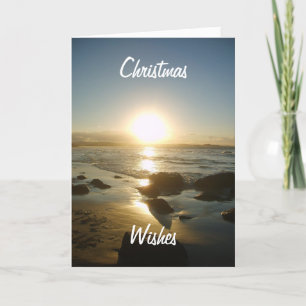 Festiva Tarjeta de Navidades de playa.