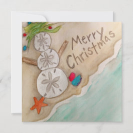 Festiva Tarjeta de Navidades de playa