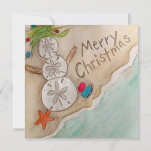 Festiva Tarjeta de Navidades de playa