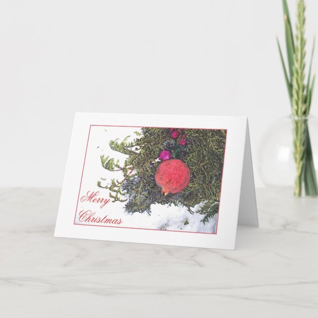 Festiva Tarjeta de Navidades de POM & GREENS (Anverso)