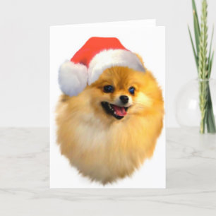 Festiva Tarjeta de Navidades de Pomerania