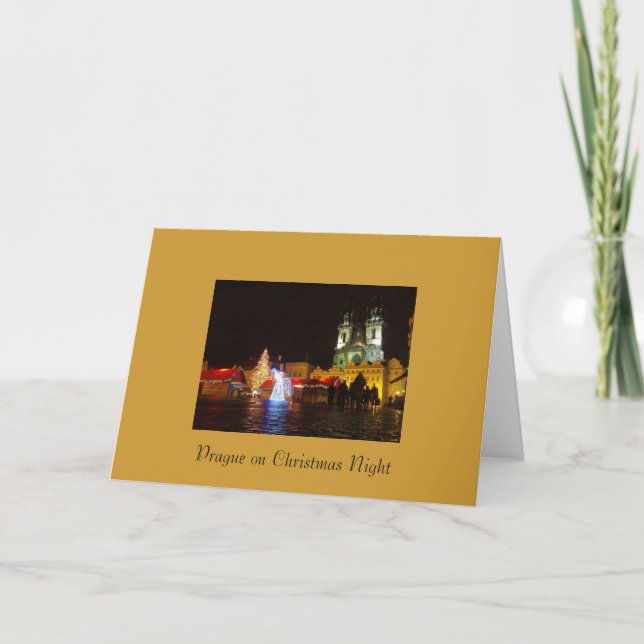 Festiva Tarjeta de Navidades de Praga (Anverso)