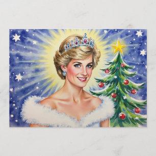 Festiva Tarjeta de Navidades de Princesa Diana de Inglater