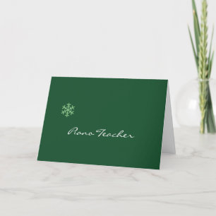 Festiva Tarjeta de Navidades de profesores de piano
