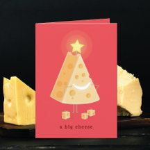 Tarjeta de Navidades de queso grande