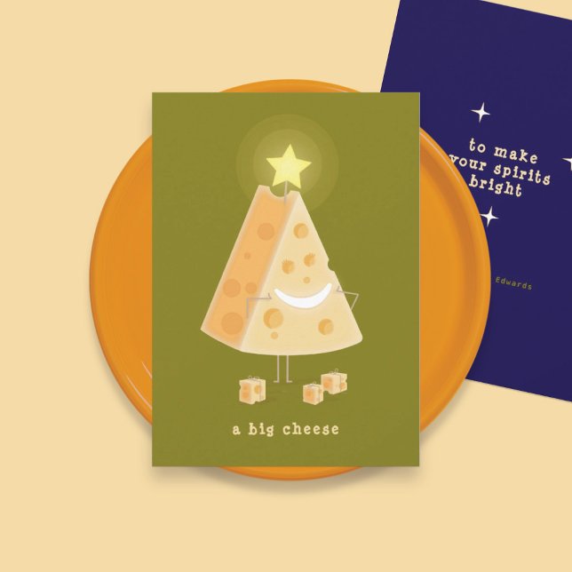 Festiva Tarjeta de Navidades de queso grande (Subido por el creador)