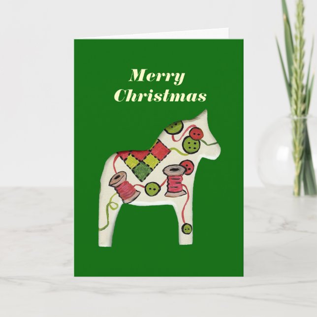 Festiva Tarjeta de Navidades de Quilter (Anverso)