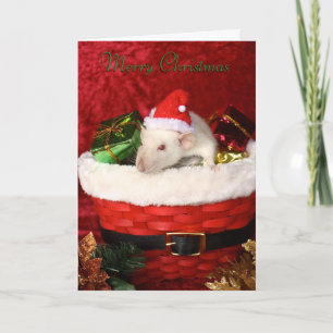 Festiva Tarjeta de Navidades de rata