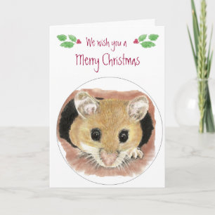 Festiva Tarjeta de Navidades de ratón lindo