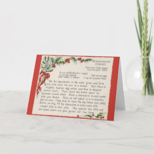 Festiva Tarjeta de Navidades de recetas de cocina escandin